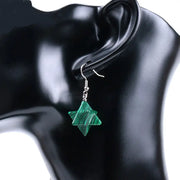 Pendantes Merkaba en malachite - Mes Bijoux En Pierres Naturelles