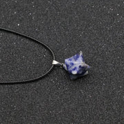 Pendentif en sodalite forme Merkaba pour collier - Mes Bijoux En Pierres Naturelles