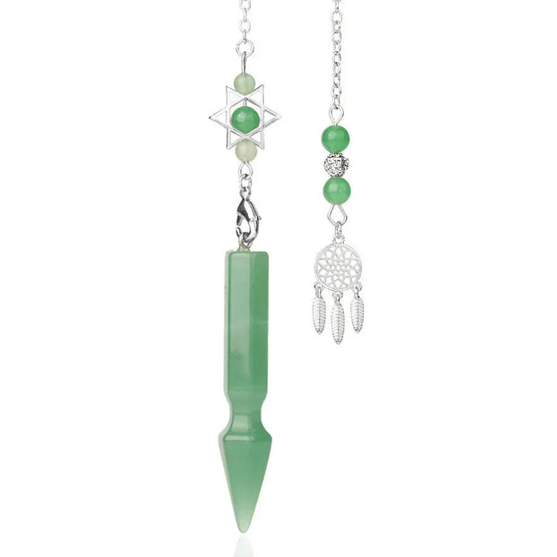 Amulette pendule aventurine verte style égyptien - Mes Bijoux En Pierres Naturelles
