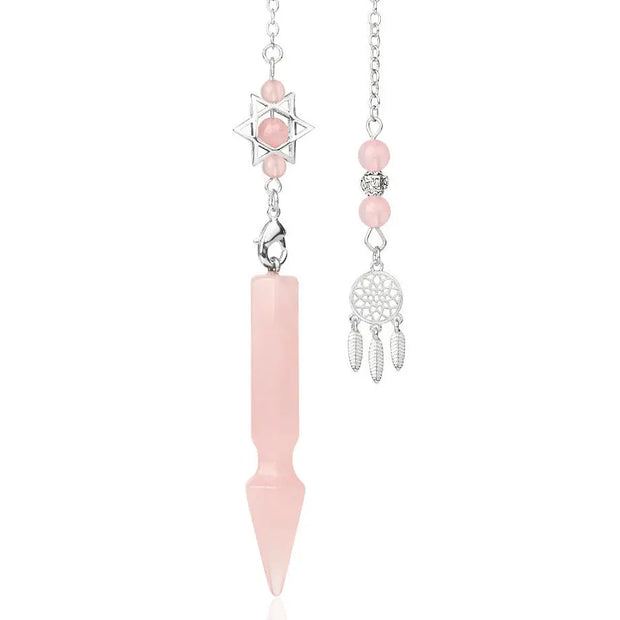 Amulette égyptienne en quartz rose - Mes Bijoux En Pierres Naturelles