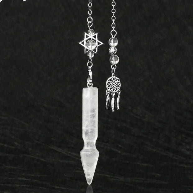 Amulette divinatoire égyptienne en cristal de roche - Mes Bijoux En Pierres Naturelles