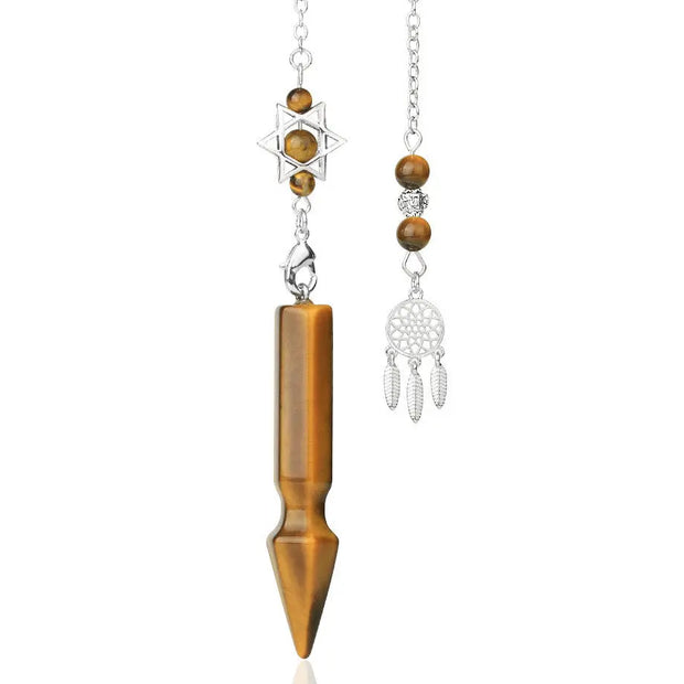 Amulette pendule œil de tigre égyptienne - Mes Bijoux En Pierres Naturelles
