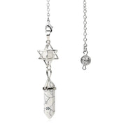 Pendule ésotérique en turquoise blanche - Mes Bijoux En Pierres Naturelles