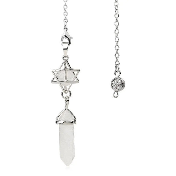 Pierre de cristal de roche : Pendule ésotérique - Mes Bijoux En Pierres Naturelles
