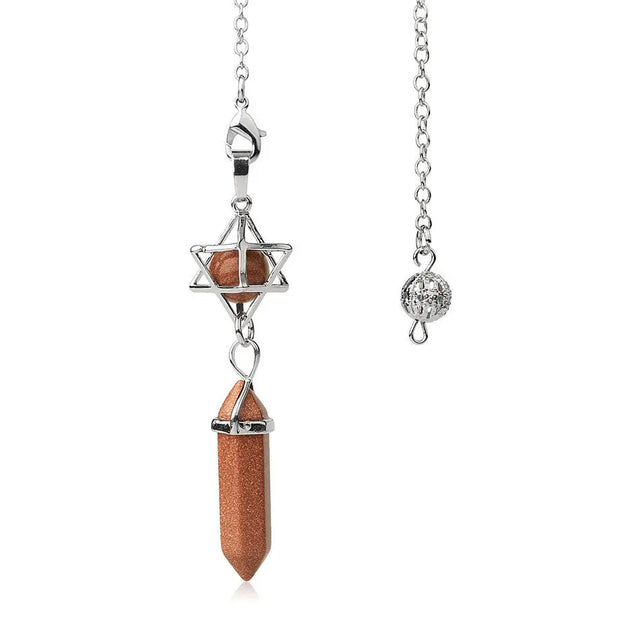 Pendule ésotérique en pierre de sable rouge - Mes Bijoux En Pierres Naturelles