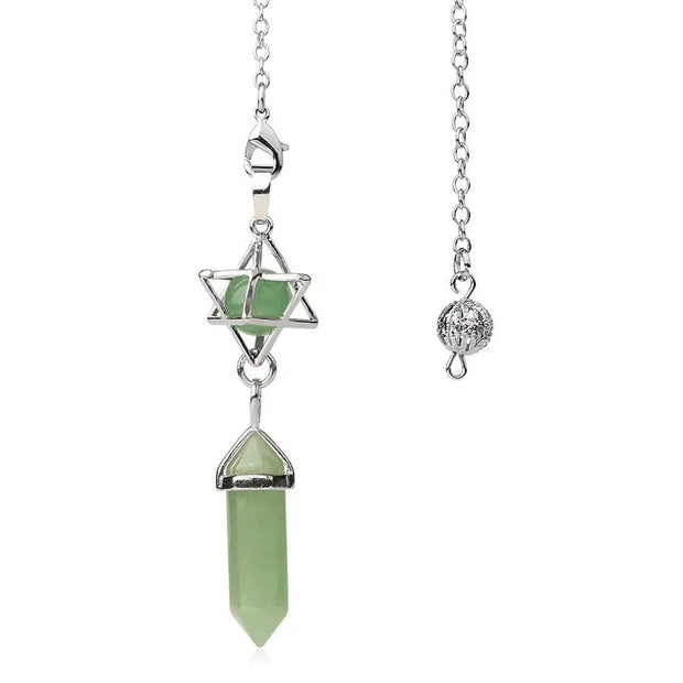 Pendule ésotérique en aventurine verte - Mes Bijoux En Pierres Naturelles