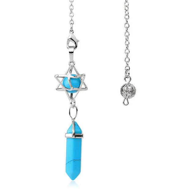 Bijou divinatoire en pierre turquoise bleue - Mes Bijoux En Pierres Naturelles