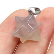 Pendentif Merkaba agate grise - Mes Bijoux En Pierres Naturelles