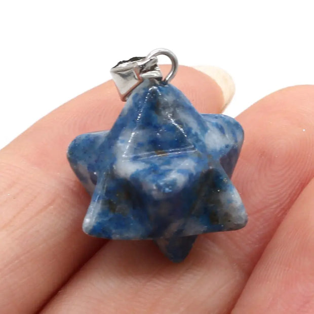 Amulette sodalite Merkaba - Mes Bijoux En Pierres Naturelles