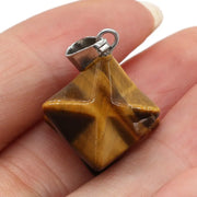 Pendentif Merkaba oeil de tigre - Mes Bijoux En Pierres Naturelles