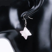 Pendants en quartz rose Merkaba - Mes Bijoux En Pierres Naturelles