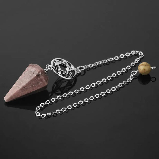 Rhodonite : Bijoux ésotériques pendule pentacle - Mes Bijoux En Pierres Naturelles