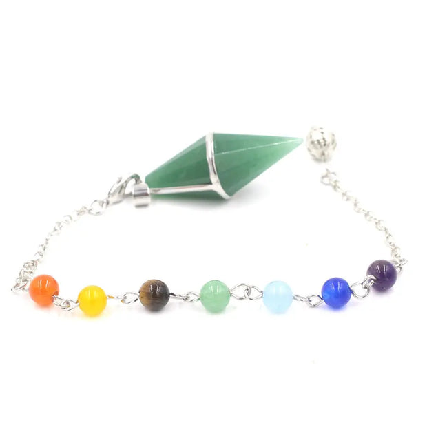 Pendule ésotérique en aventurine pour harmonisation des chakras - Mes Bijoux En Pierres Naturelles