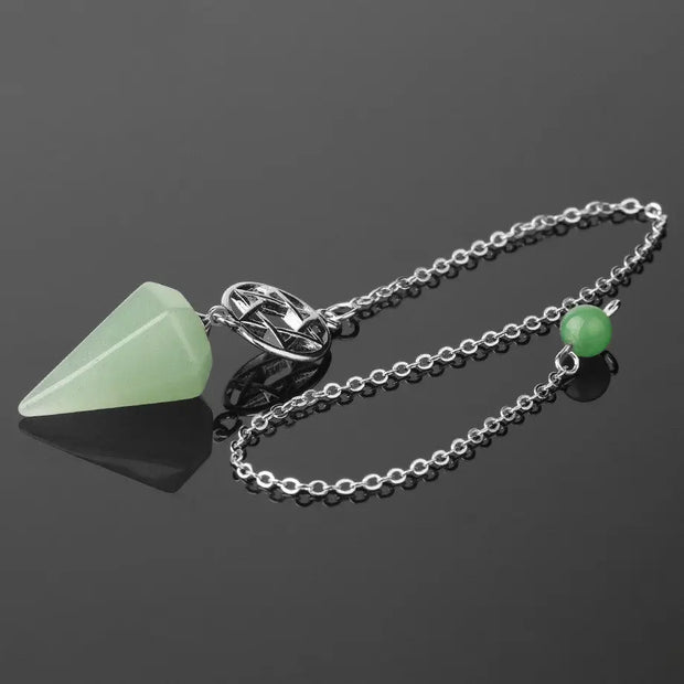 Aventurine verte : pendule divinatoire en forme de pentacle - Mes Bijoux En Pierres Naturelles