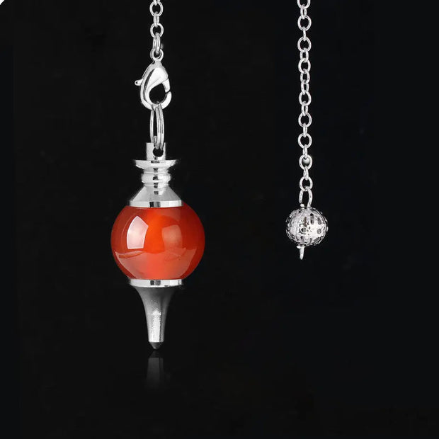 Bijou pendulaire en jaspe rouge - Mes Bijoux En Pierres Naturelles