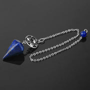 Pendule ésotérique pentacle en lapis-lazuli - Mes Bijoux En Pierres Naturelles