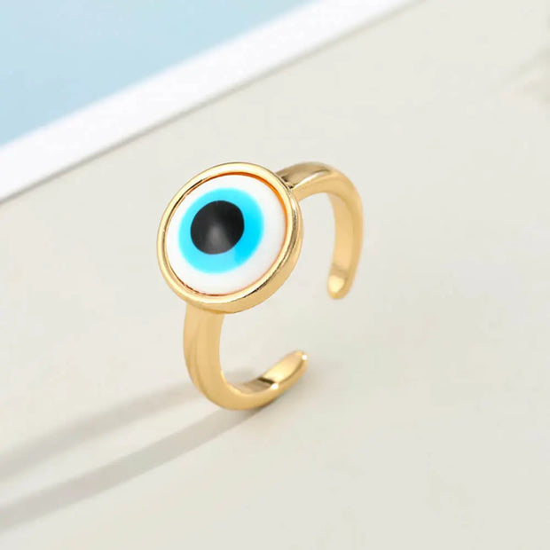 Anneau doré Turquoise - AzuraGleam - Mes Bijoux En Pierres Naturelles