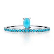 Anneau en turquoise raffiné - Mes Bijoux En Pierres Naturelles