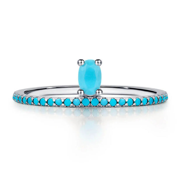 Anneau en turquoise raffiné - Mes Bijoux En Pierres Naturelles