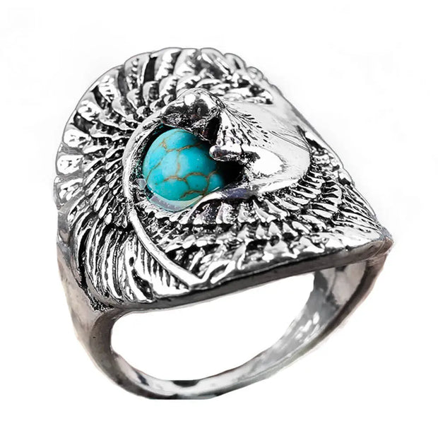 Bague turquoise argentée - BleuÉclat - Mes Bijoux En Pierres Naturelles