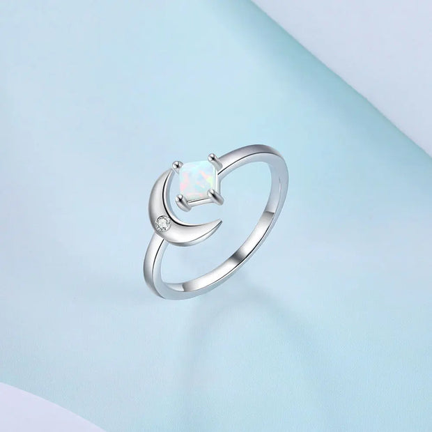 Anneau Opale Mystique - Luniara - Mes Bijoux En Pierres Naturelles