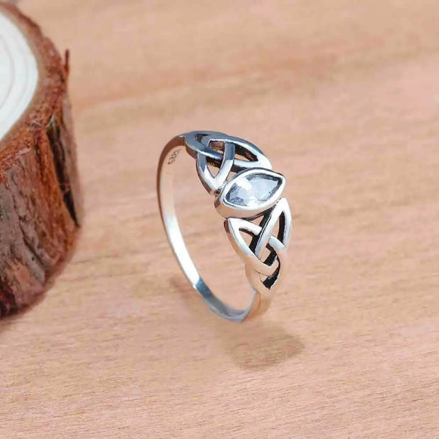 Bague Cristal Triquetra – Serana - Mes Bijoux En Pierres Naturelles