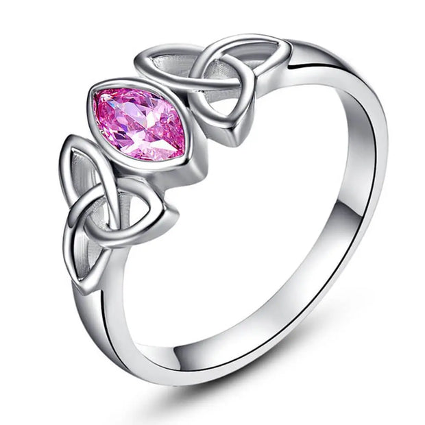 Rosélia – Anneau en Cristal Rose - Mes Bijoux En Pierres Naturelles