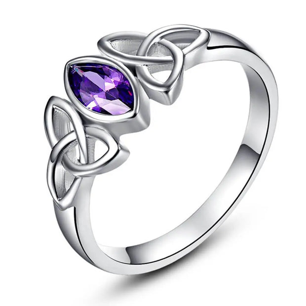 Anneau Mystique en Cristal Violet - Cerluna - Mes Bijoux En Pierres Naturelles