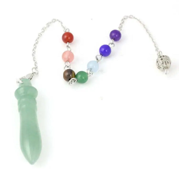 Bouton égyptien en aventurine verte pour divination des chakras - Mes Bijoux En Pierres Naturelles