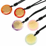 Pendentif fleur de vie en quartz rose - Bijou élégant en pierre précieuse - Mes Bijoux En Pierres Naturelles