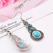 Créoles vintage en turquoise - Mes Bijoux En Pierres Naturelles