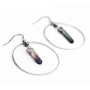 Créoles en Quartz : Boucles d'oreilles asymétriques élégantes - Mes Bijoux En Pierres Naturelles