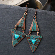 Pendantes turquoise en forme de triangle - Mes Bijoux En Pierres Naturelles