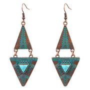 Pendantes turquoise en forme de triangle - Mes Bijoux En Pierres Naturelles
