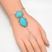 Bracelet orné de pierre turquoise - Mes Bijoux En Pierres Naturelles