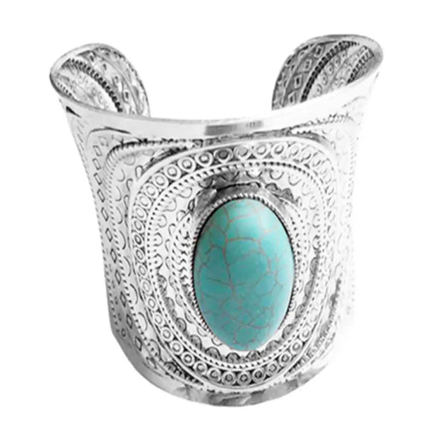 Manchette ajustable en pierre turquoise - Mes Bijoux En Pierres Naturelles