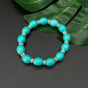 Mala en perles de turquoise ovale - Mes Bijoux En Pierres Naturelles