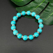 Mala en perles de turquoise ovale - Mes Bijoux En Pierres Naturelles