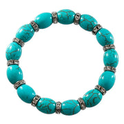 Mala en perles de turquoise ovale - Mes Bijoux En Pierres Naturelles