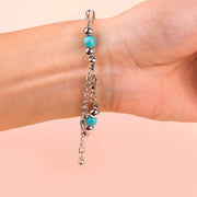 Jonc papillons en pierres de turquoise - Mes Bijoux En Pierres Naturelles