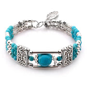 Bijou ancien : manchette en pierre turquoise - Mes Bijoux En Pierres Naturelles
