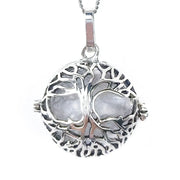 Pendentif arbre de vie en cristal de roche sur collier - Mes Bijoux En Pierres Naturelles