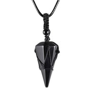 Pendentif en obsidienne noire - Collier pendule élégant - Mes Bijoux En Pierres Naturelles