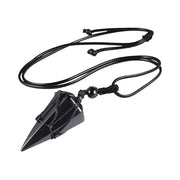 Pendentif en obsidienne noire - Collier pendule élégant - Mes Bijoux En Pierres Naturelles