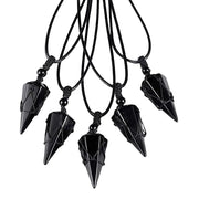 Pendentif en obsidienne noire - Collier pendule élégant - Mes Bijoux En Pierres Naturelles