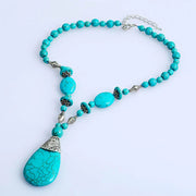 Amulette en pierre turquoise - Pendentif Collier - Mes Bijoux En Pierres Naturelles