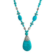Amulette en pierre turquoise - Pendentif Collier - Mes Bijoux En Pierres Naturelles