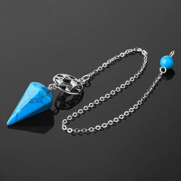 Amulette ésotérique en turquoise bleue - Mes Bijoux En Pierres Naturelles