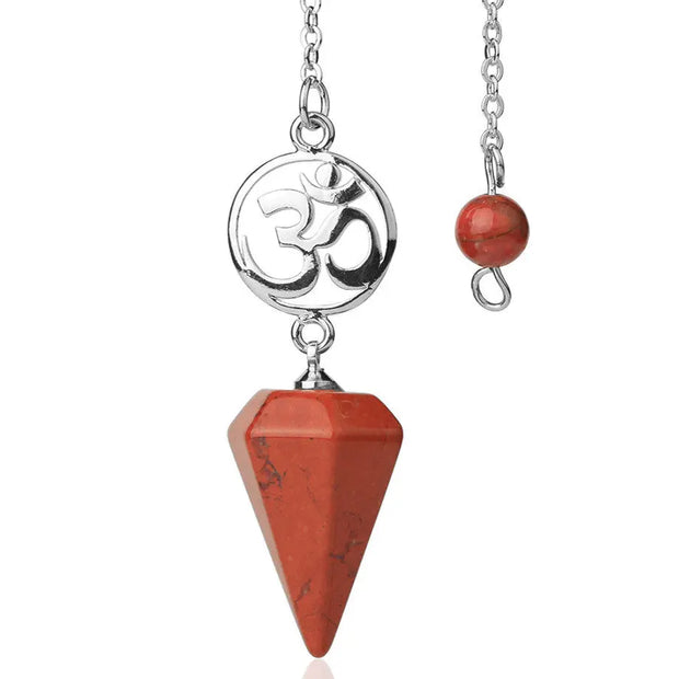 Amulette magique en jaspe rouge : Pendule divinatoire - Mes Bijoux En Pierres Naturelles