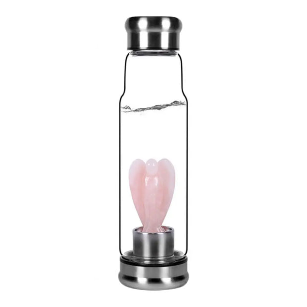 Flacon de cristaux de quartz rose - Mes Bijoux En Pierres Naturelles